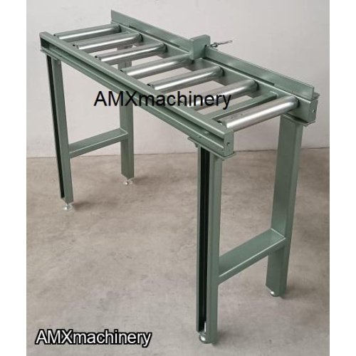 PART: 1AM-3011-E – ROLLER STAND - INFEED - OUTFEED - 120 CM (47”) LENGTH - WITH GUIDE AND STOP